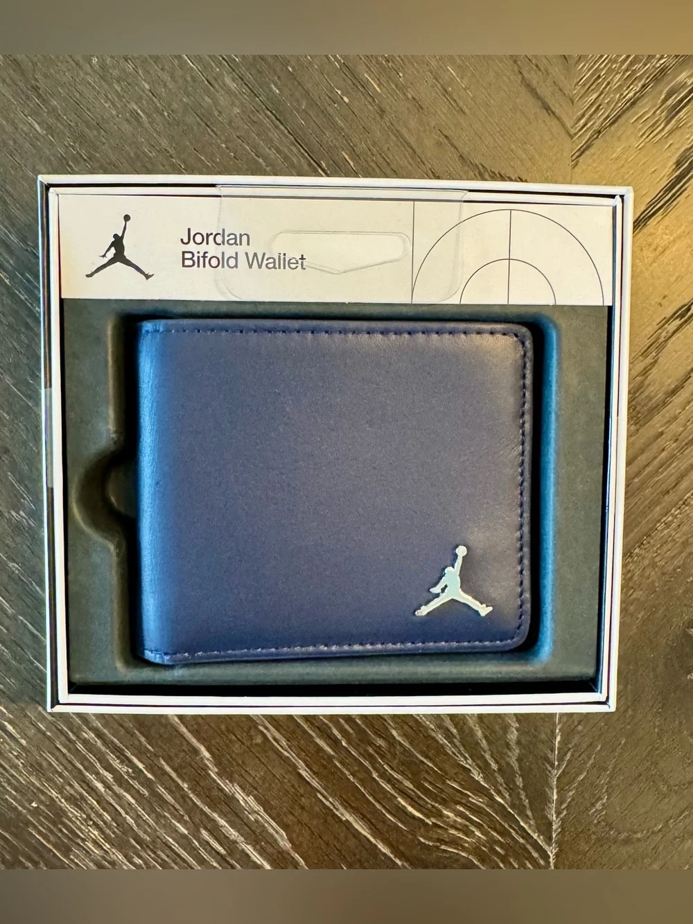 Nike Air Jordan Jumpman 23 Bifold Wallet Midnight Navy Blue NWT MA0819-U90